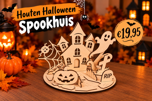 Houten Halloween Spookhuis – DIY Knutselpakket
