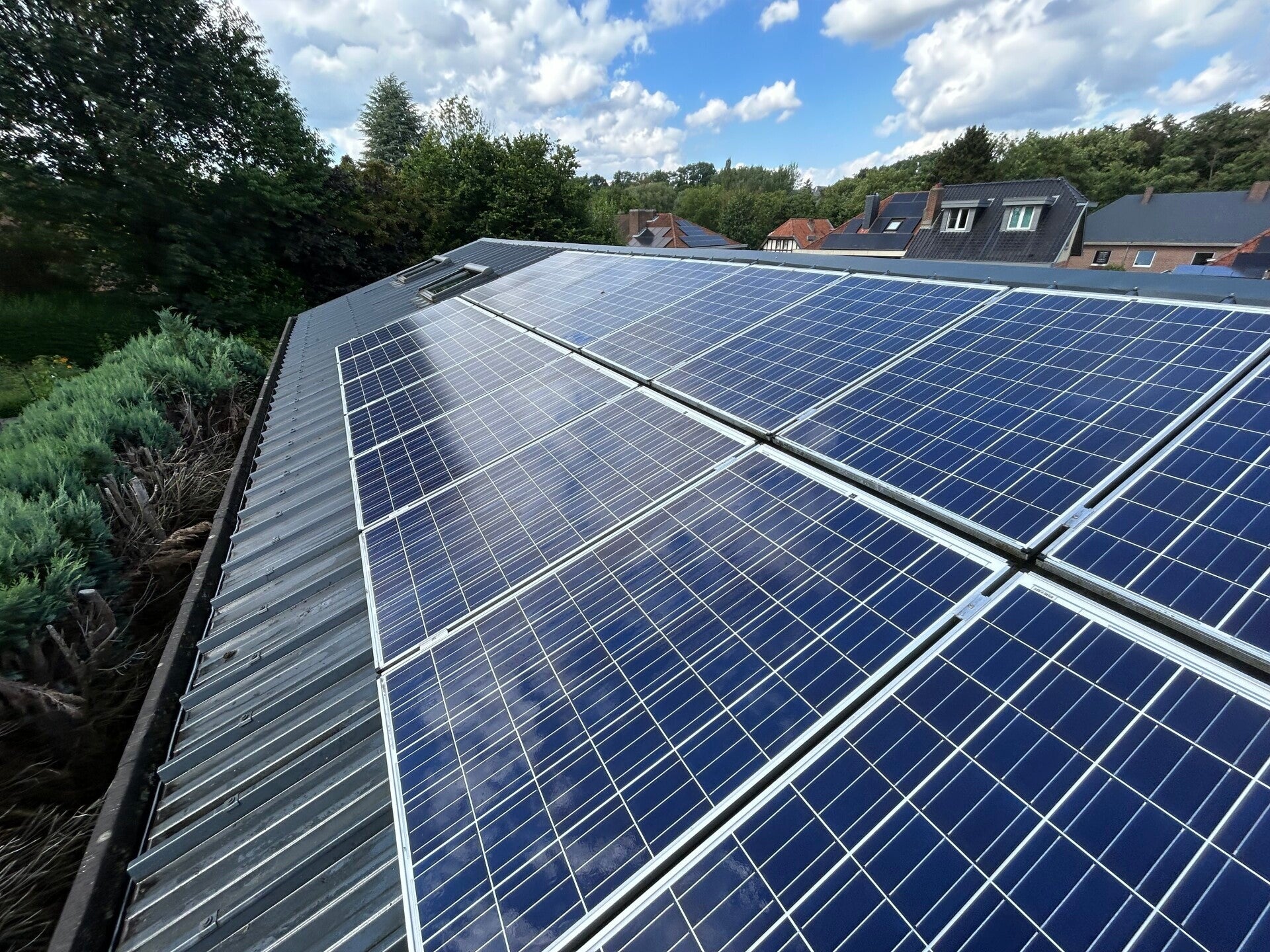 Panneaux solaires après nettoyage