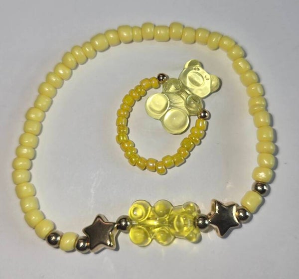 Bracelet et bague avec ourson + Cadeau