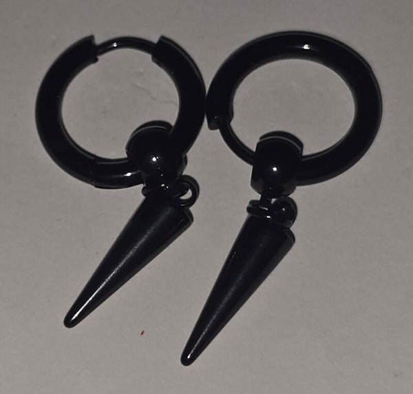 Boucles d'oreilles Noir + Cadeau