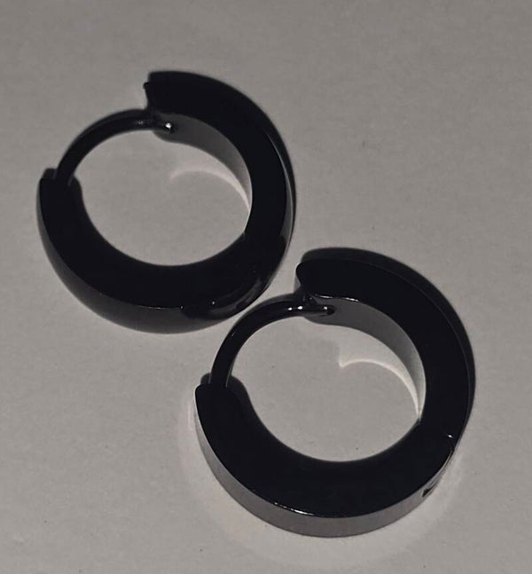 Boucles d'oreilles Noir + Cadeau