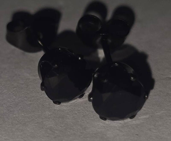 Boucles d'oreilles Noir + Cadeau