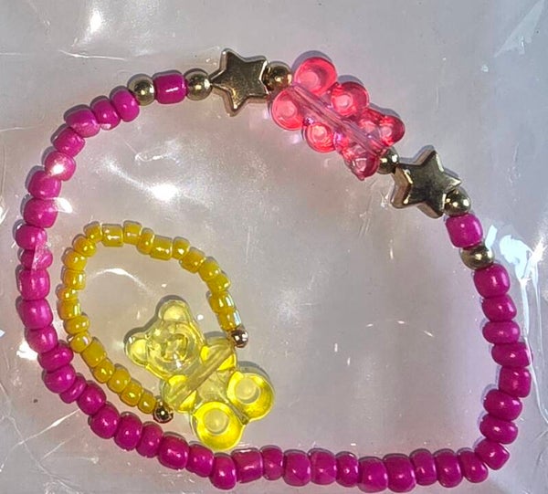 Bracelet et bague avec ourson + Cadeau