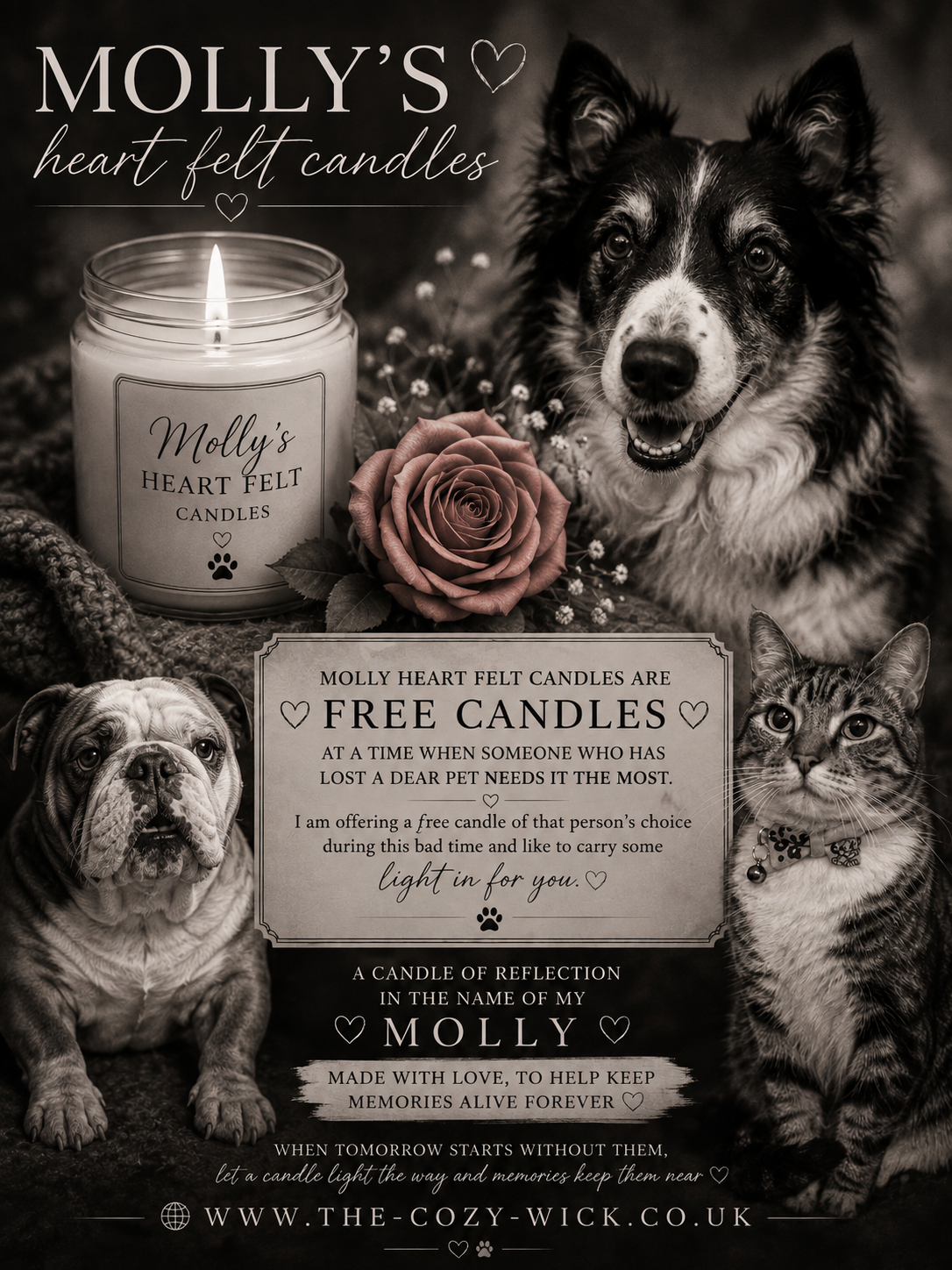 Molly   heart felt candles
