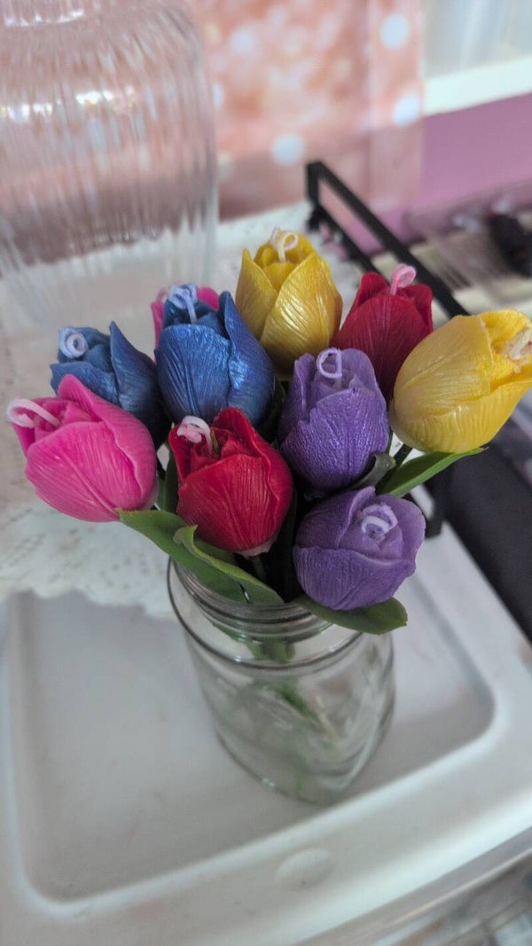 A beautiful bouquet of candles