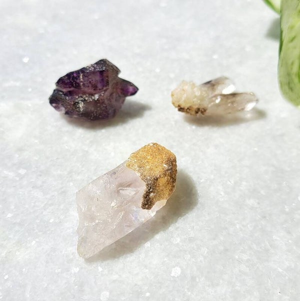 Brandberg kwarts/amethist cluster mini