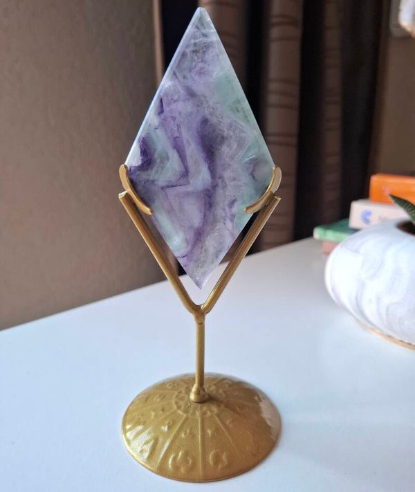 Fluoriet diamant op standaard goudkleur