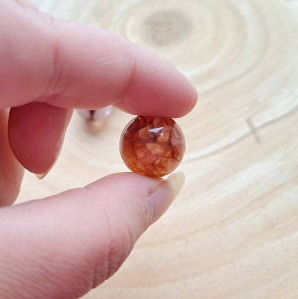 Red healer hematoid kwarts bolletje mini