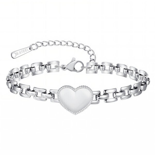 "HEART" BRACELET, STAINLESS STEEL