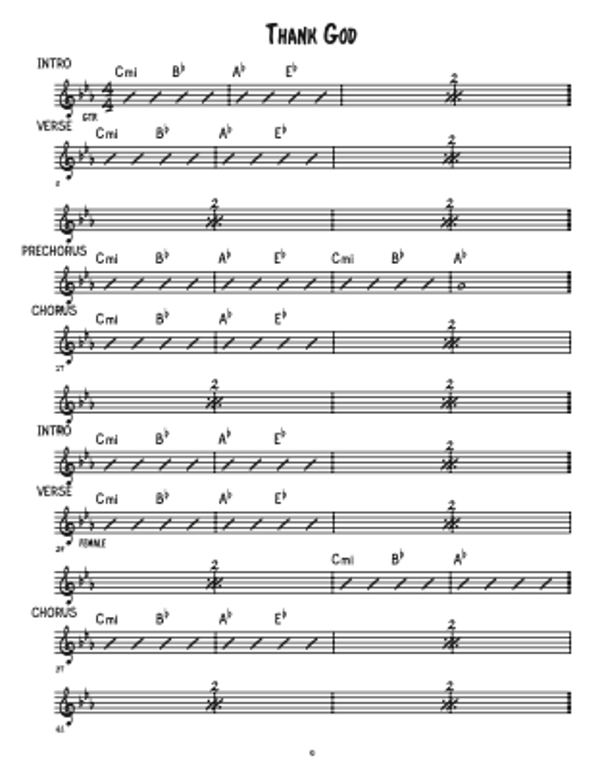 Thank God - Kane Brown - Lead Sheet - Sheet Music
