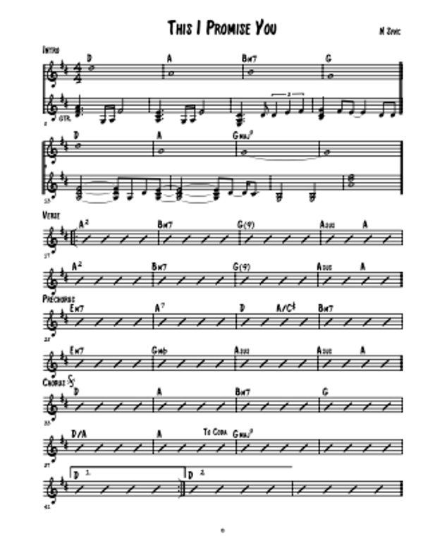 This I Promise You - 'NSYNC - Lead Sheet - Sheet Music