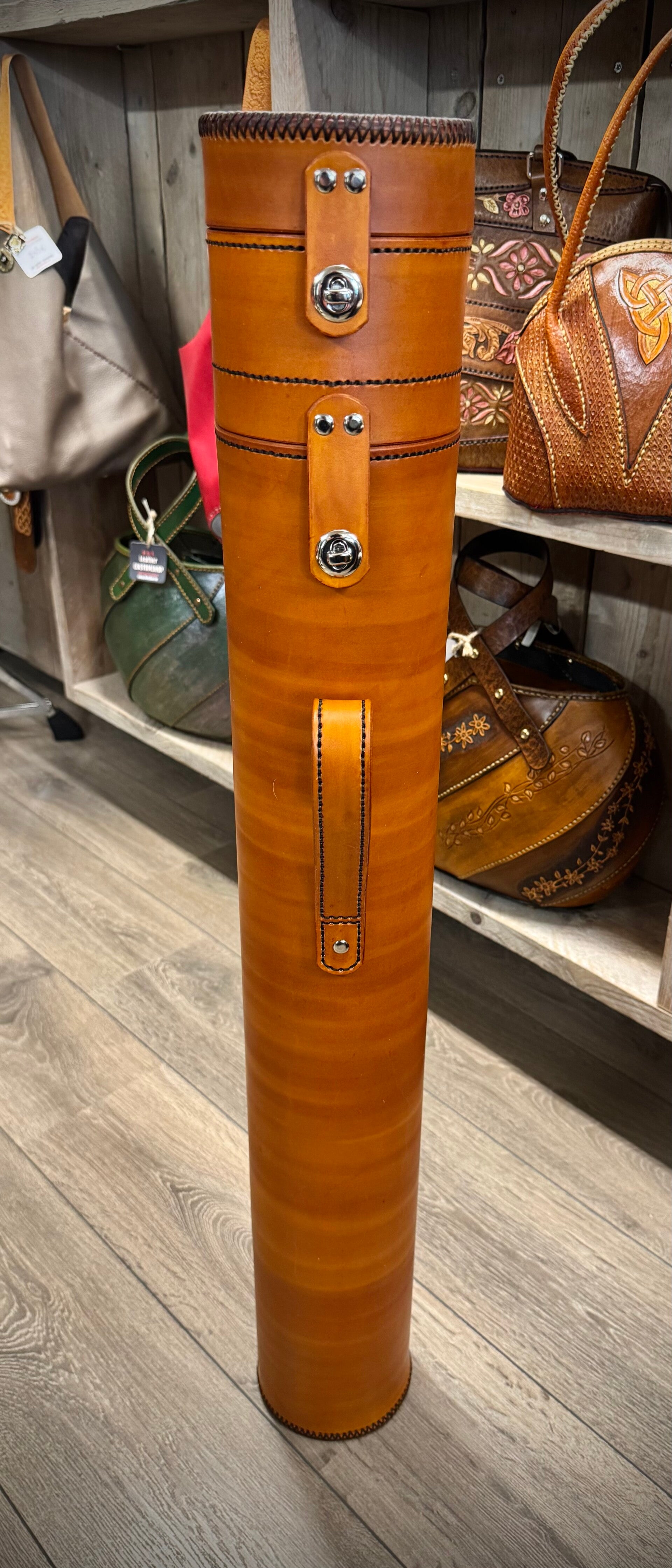 Biljartkoker sadle Tan dia.125 antraciet binnenwerk