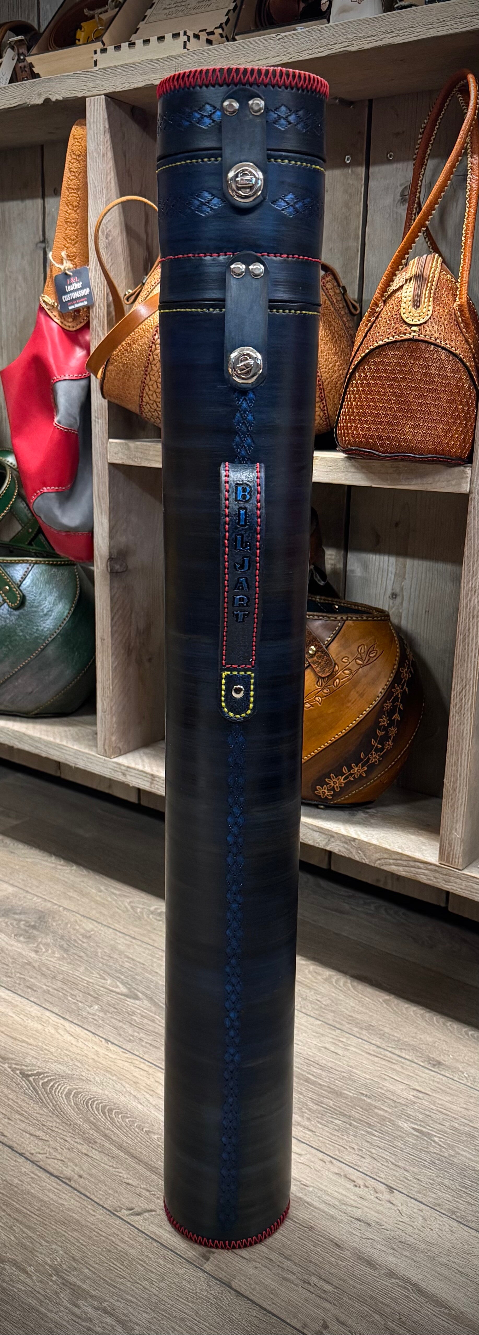 Biljartkoker kobalt blauw gewolkt met veel extra’s