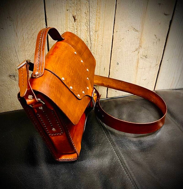 Messengerbag vintage bruin.