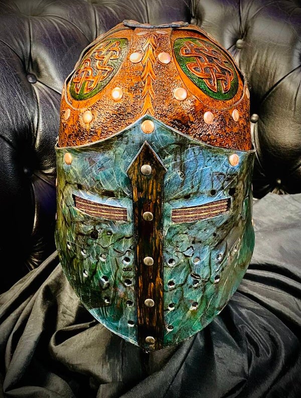 Artwork knight helmet