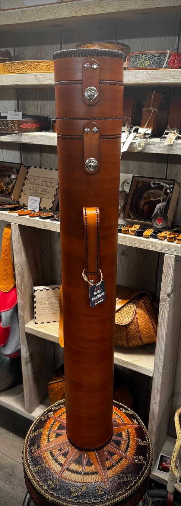 Biljartkoker sadle Tan dia.125, bruin standaard binnenwerk