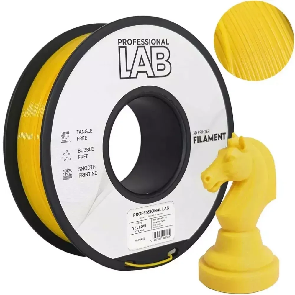 Professional PETG 3D-Filament 1kg geel