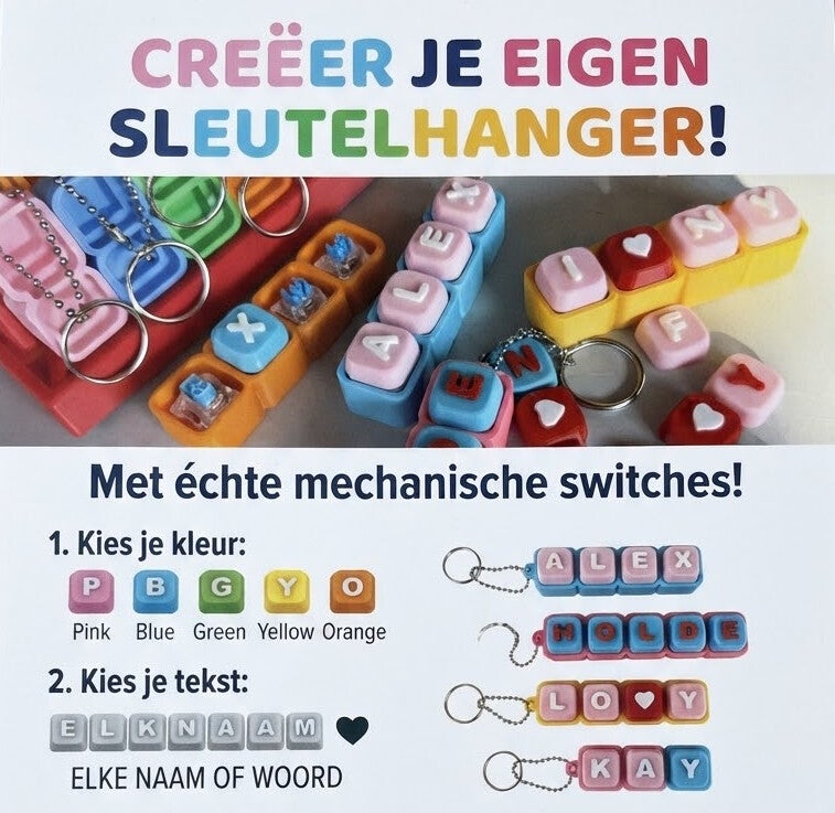 Creëer je eigen naam sleutelhanger