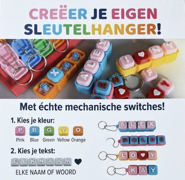 Creëer je eigen naam sleutelhanger