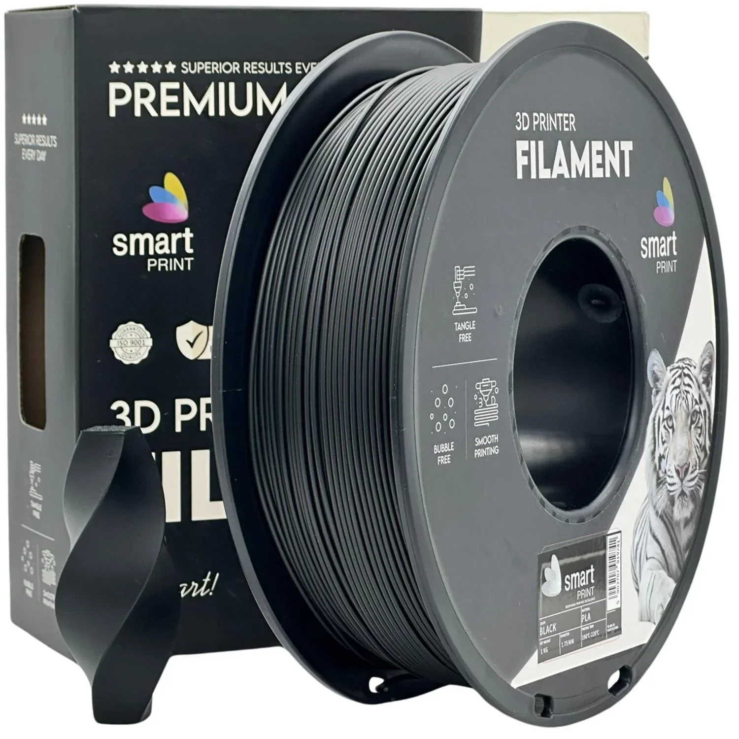 Smart PLA 3D filament 1,75 mm Zwart
