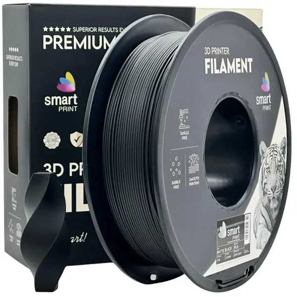 Smart PLA Matte 3D filament 1,75 mm Zwart Matte