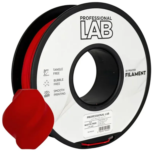 Professional PLA Matte 3D filament 1,75 mm Rood Matte