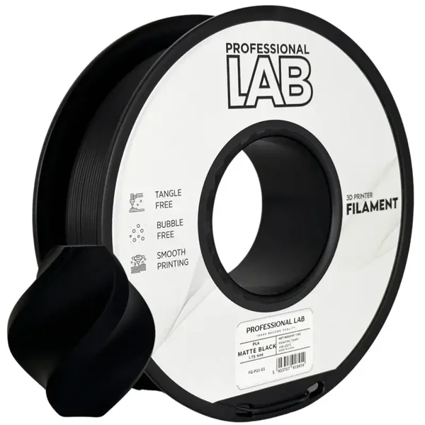 Professional PLA Matte 3D filament 1,75 mm Zwart Matte