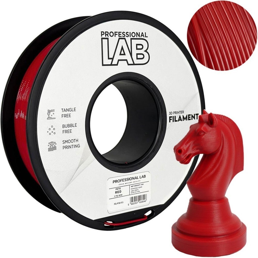 Professional PETG 3D-Filament 1kg Red