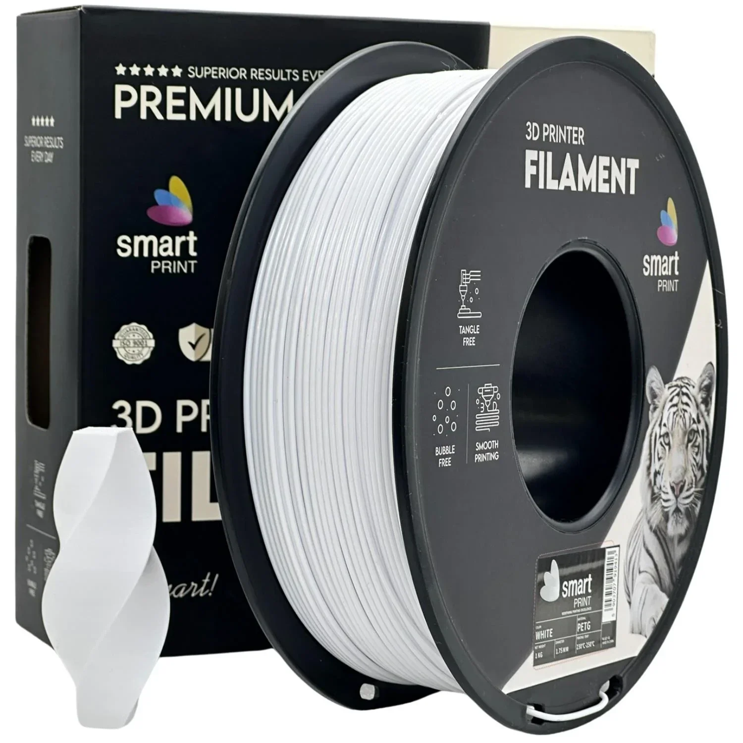 Smart PETG 3D-Filament 1kg Wit