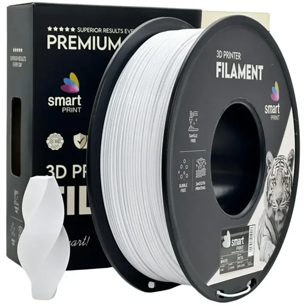 Smart PETG 3D-Filament 1kg Wit