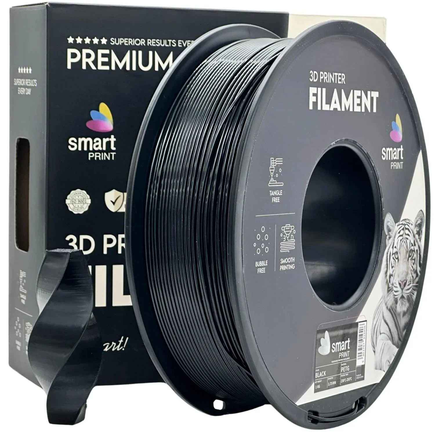 Smart PETG 3D-printer filament 1,75 mm Zwart