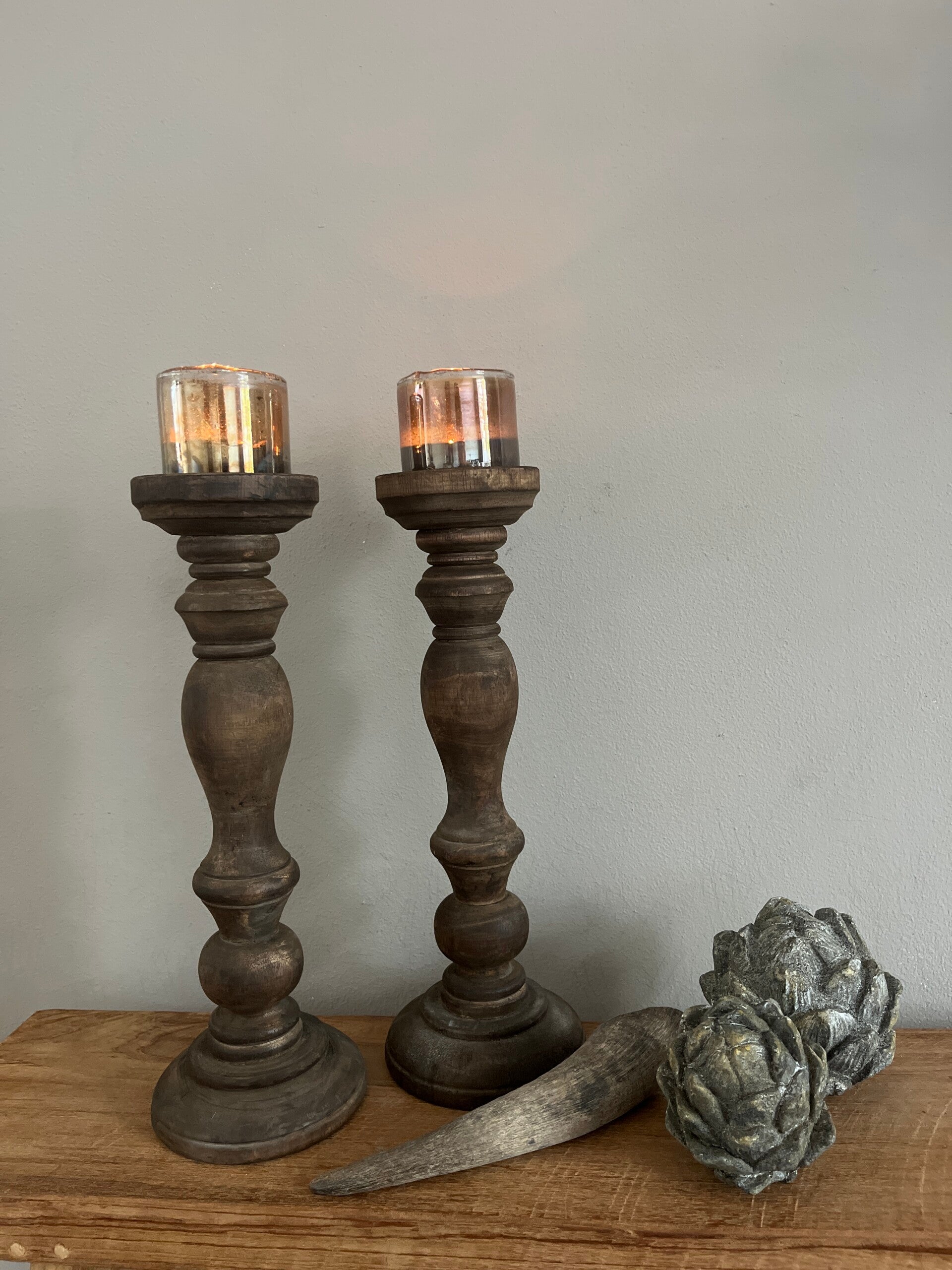 Kandelaar donkerhout