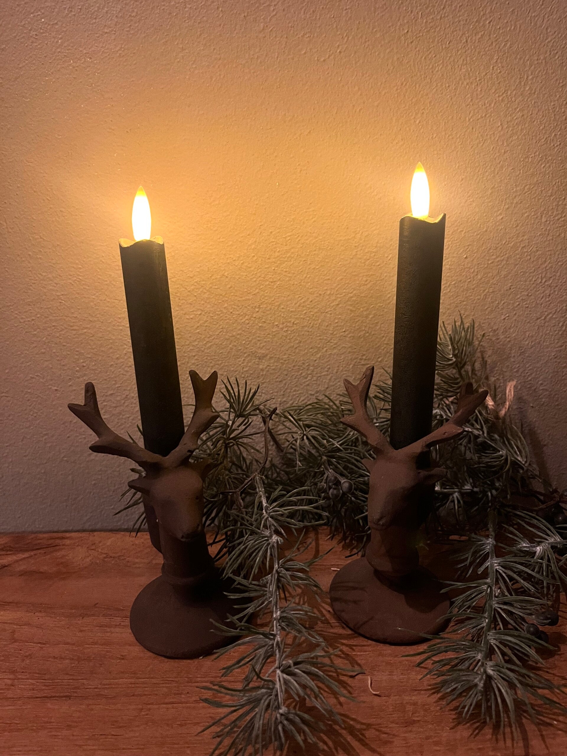 Hertenkop kandelaar ijzer