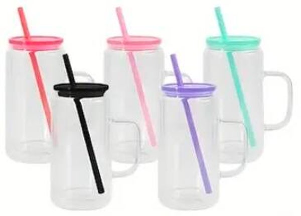 16 Oz Glass Snow Globe Tumblers With Handle