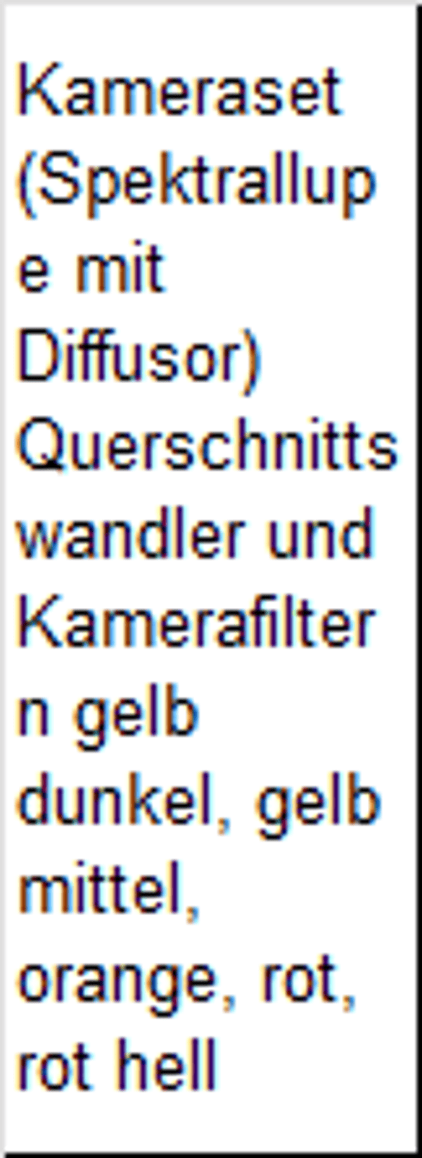 Kameraset (Spektrallupe mit Diffusor)