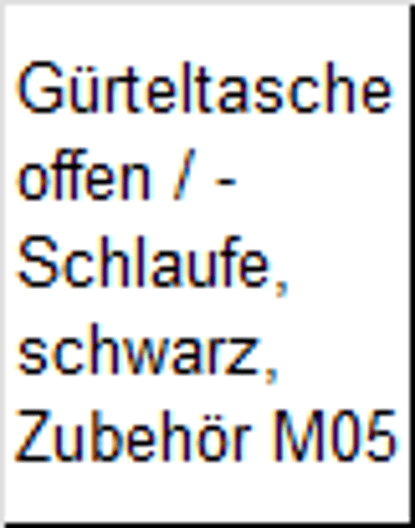 Gürteltasche offen / -Schlaufe, schwarz