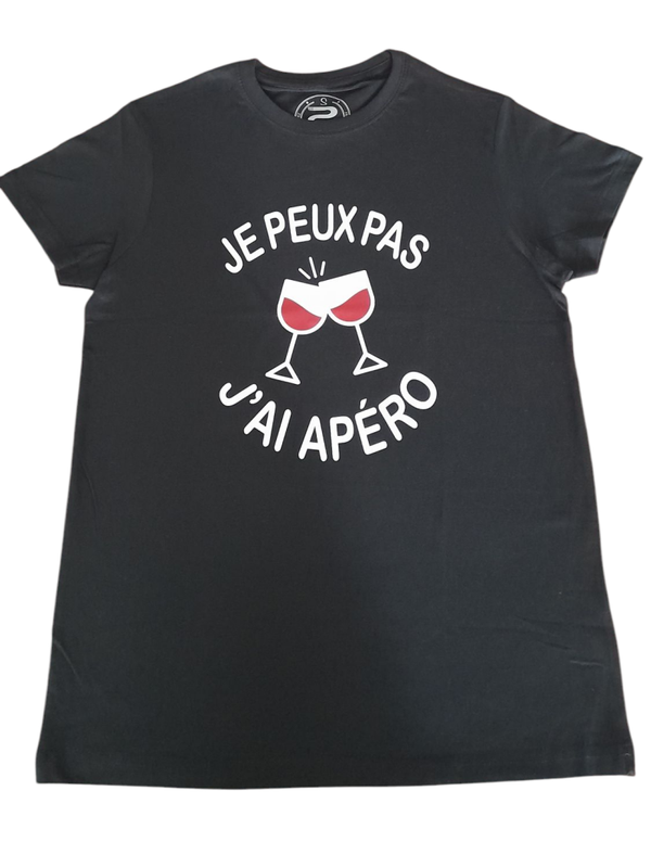 T-SHIRT " JE PEUX PAS J'AI APERO "