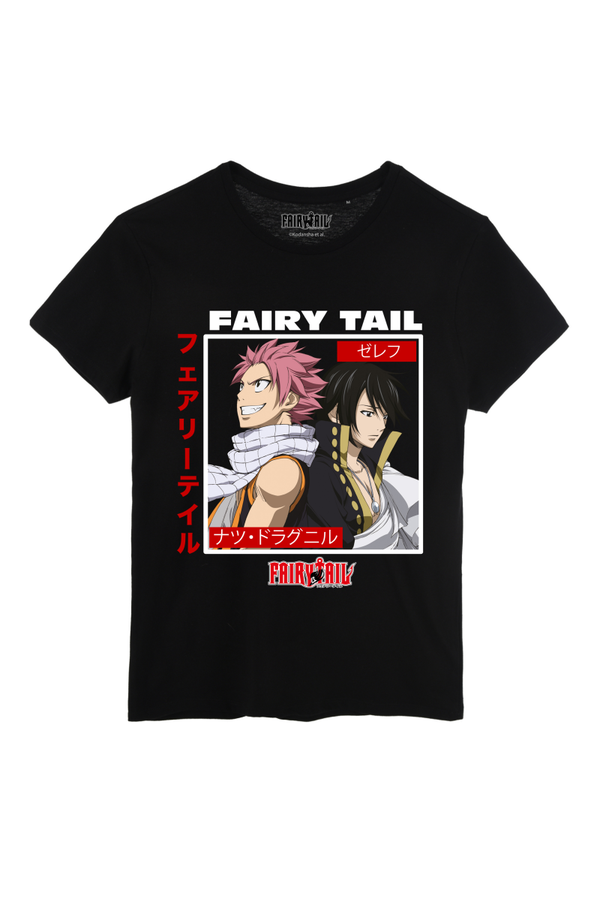 T-SHIRT  FAIRY TAIL -  2 PERSONNAGES ENCADRES