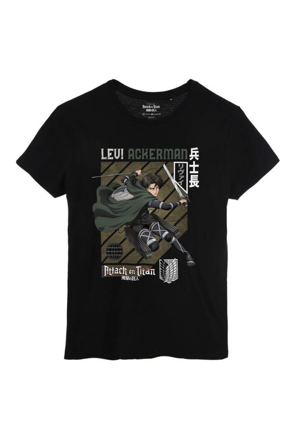 T-SHIRT  ATTAQUE DES TITANS -  LEVI ACKERMAN 1 épée