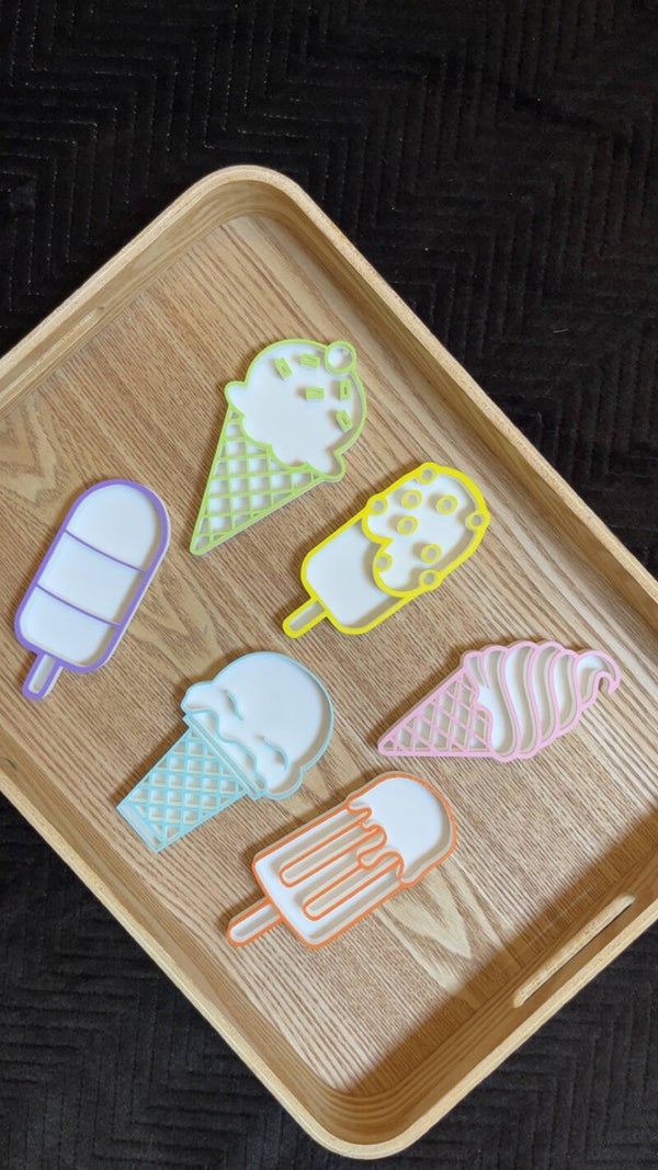 Vulvormen ijsjes pastel