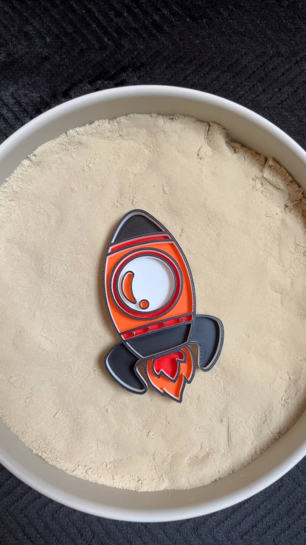 Vulvorm raket gekleurd