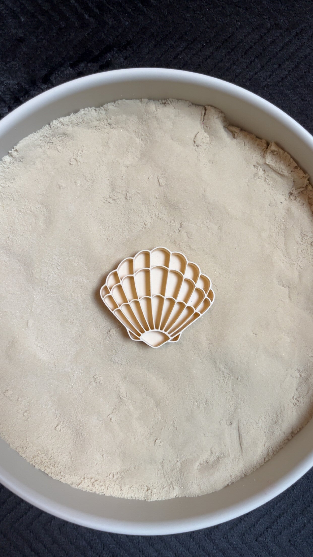Vulvorm schelp beige