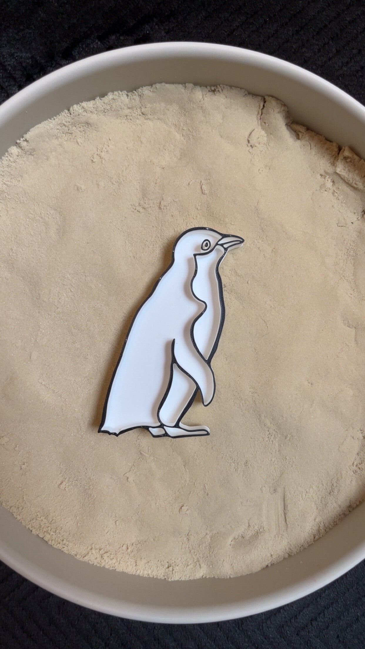 Vulvorm pinguïn gekleurd