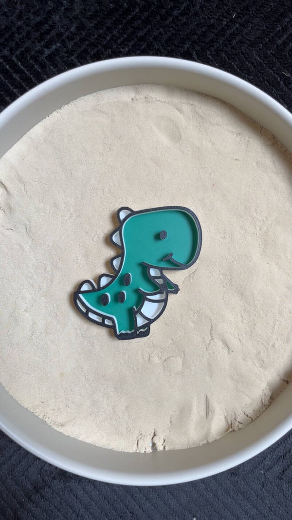 Vulvorm dinosaurus gekleurd