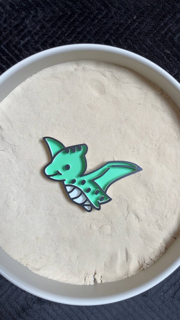 Vulvorm dinosaurus gekleurd