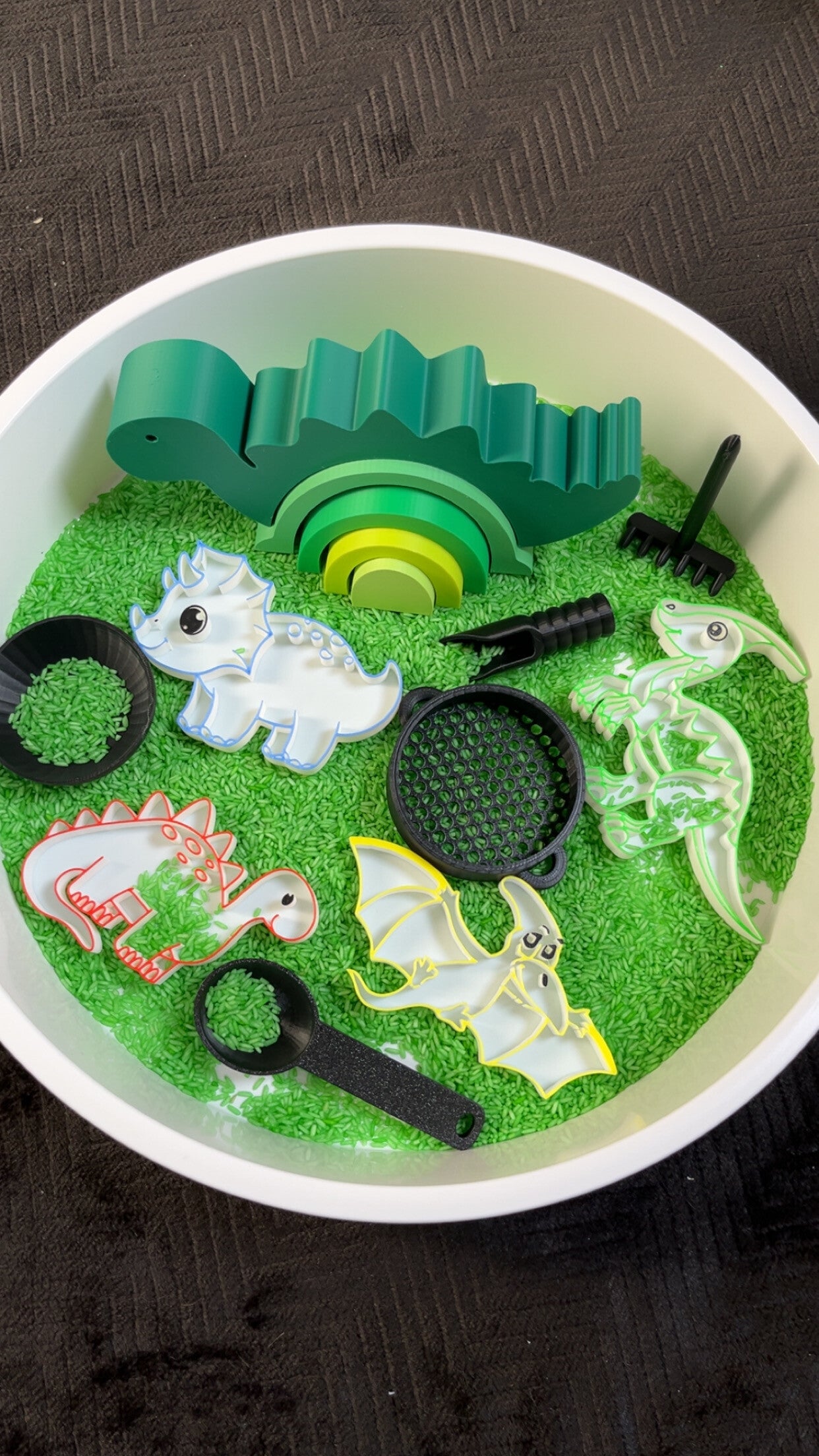 Sensorische speelset dinosaurus