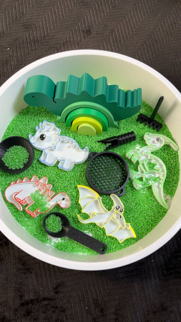 Sensorische speelset dinosaurus
