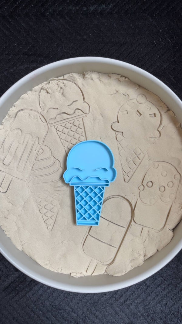 Vulvorm ijsje pastelblauw
