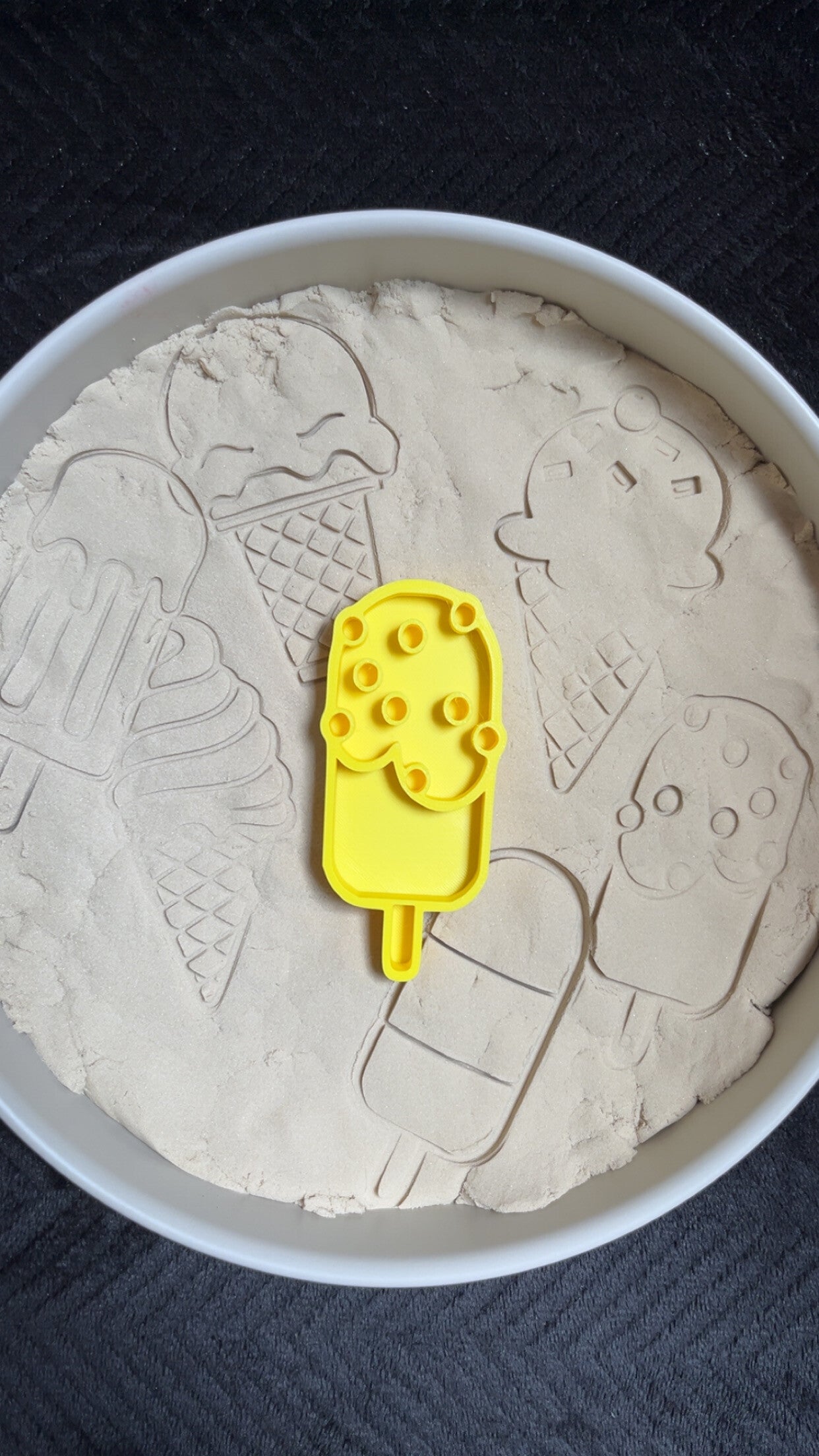 Vulvorm ijsje pastelgeel