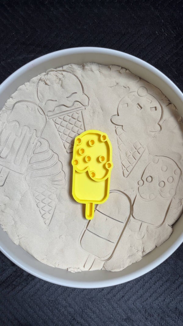 Vulvorm ijsje pastelgeel